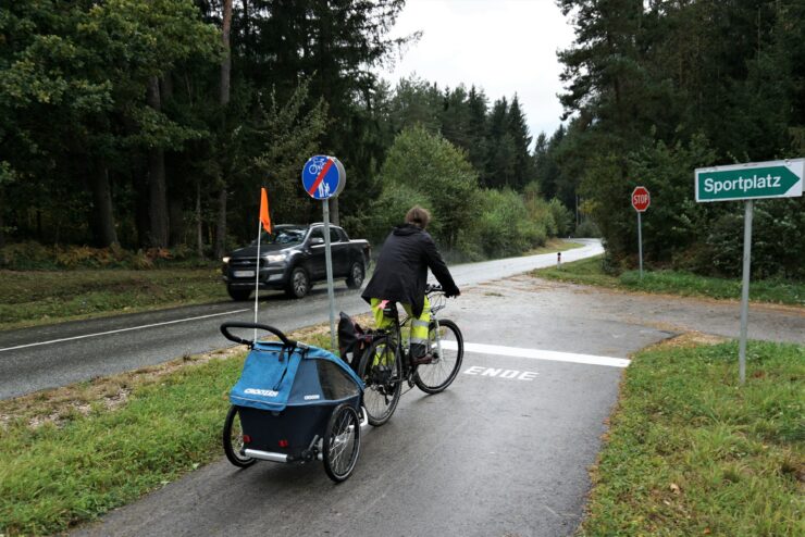 plötzliches Ende des Radwegs