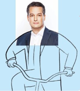 Dominik Nepp, FPÖ, mit dazugezeichnetem Fahrrad