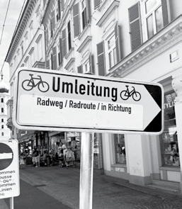 Rad-Umleitungsschild